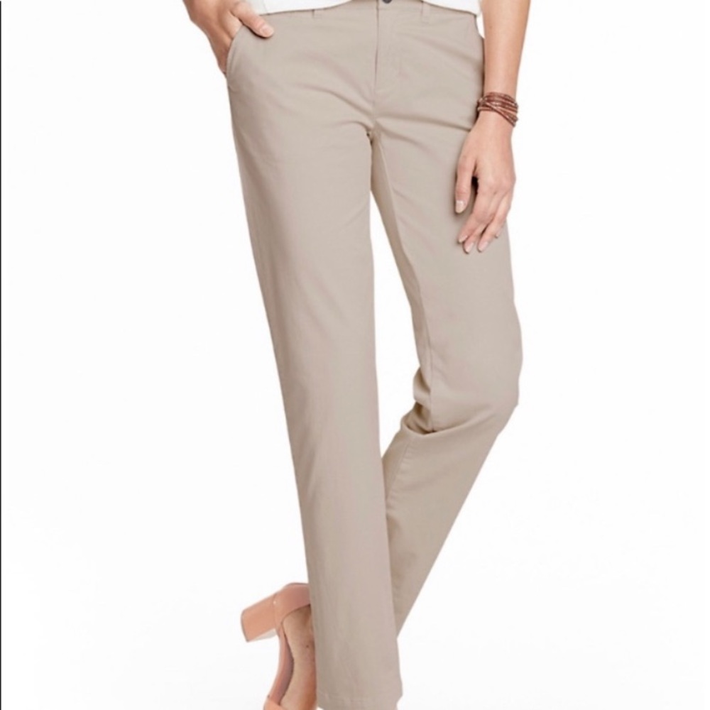 Garnet Hill Salt-Washed Chino Straight Leg Pants
